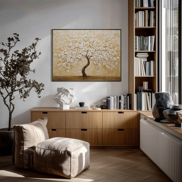 Nyomtatott keretezett kép 80x60 cm Golden Tree – Styler-image-2