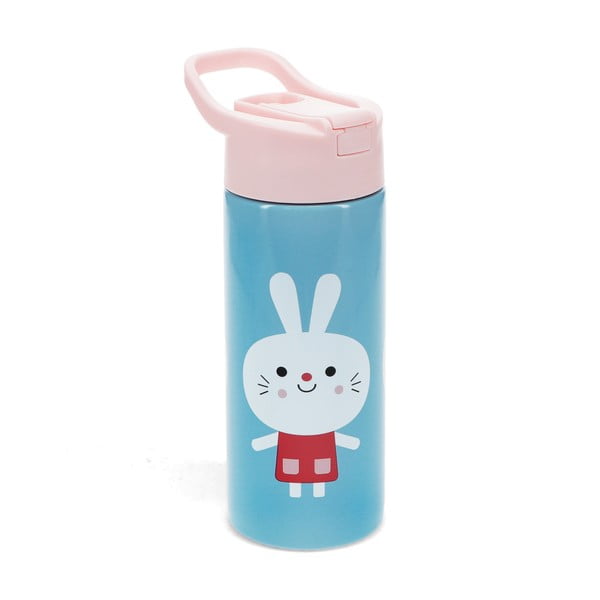 Világoskék rozsdamentes acél gyerek ivópalack 500 ml Lottie & Friends – Rex London
