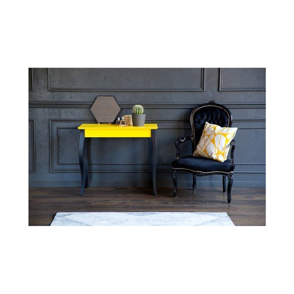 Lilo türkiz konzolasztal fekete lábakkal, szélesség 85 cm - Ragaba-image-2