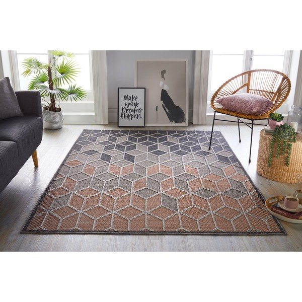 Dartmouth szürke-rózsaszín szőnyeg, 160 x 230 cm - Flair Rugs-image-1