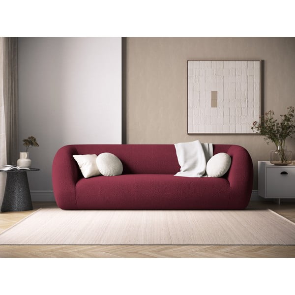 Borvörös buklé kanapé 230 cm Essen – Cosmopolitan Design-image-1