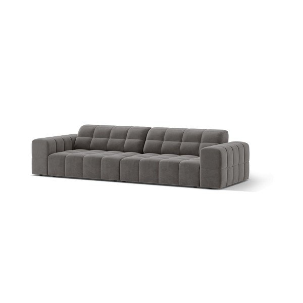 Szürke bársony kanapé 252 cm Chicago – Cosmopolitan Design-image-1