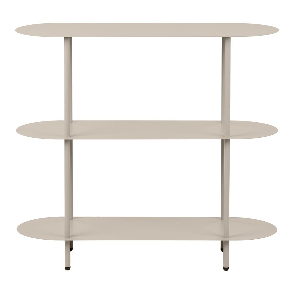 Bézs fém polcos állvány 90x81x31 cm Rieti – House Nordic