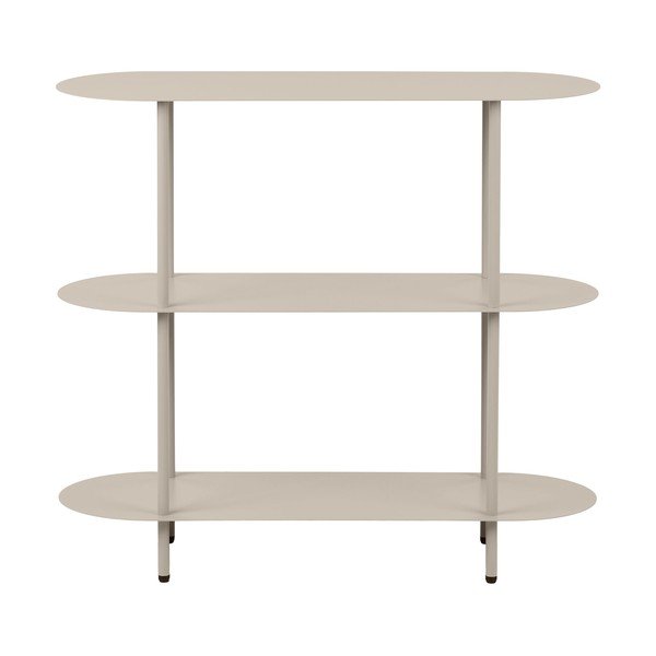 Bézs fém polcos állvány 90x81x31 cm Rieti – House Nordic