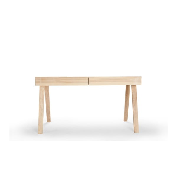 Litván kőrisfa íróasztal, 2 fiókos, 140 x 70 cm - EMKO-image-3