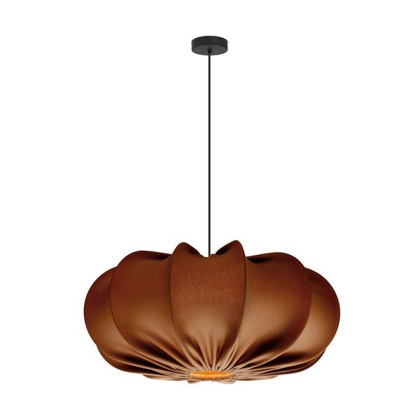 Barna függőlámpa textil búrával ø 52 cm Cafee – Candellux Lighting-image-4