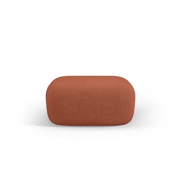 Terrakotta színű buklé puff Jenny – Micadoni -image-1