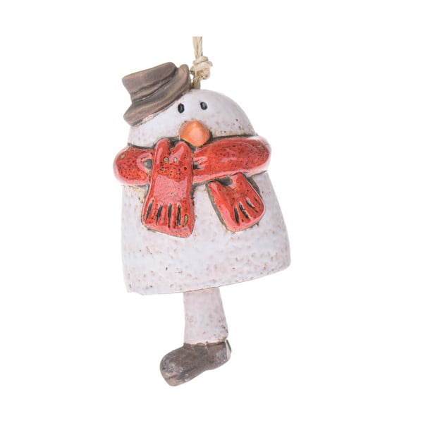 Kerámia karácsonyfadísz 10 cm Snowman – Dakls