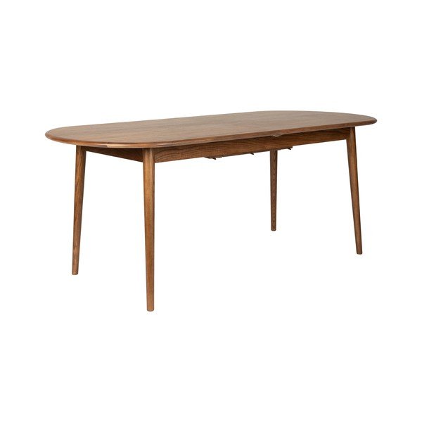 Bővíthető étkezőasztal diófa dekoros asztallappal és hosszabbító asztallappal 90x180 cm Twist – Zuiver-image-3