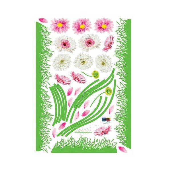 Colored Gerbera and Grass öntapadós matrica - Ambiance-image-1