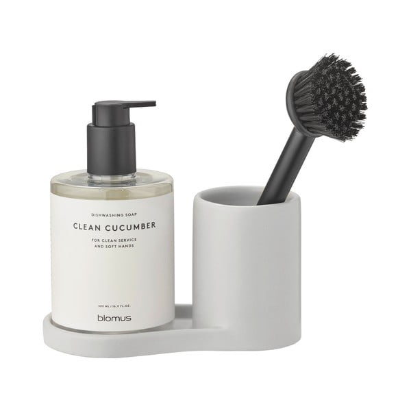 Világosszürke agyagkerámia mosogatóeszköz tartó Piro – Blomus-image-2