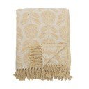 Sárga pamutkeverék takaró 130x155 cm Pratello – Bloomingville