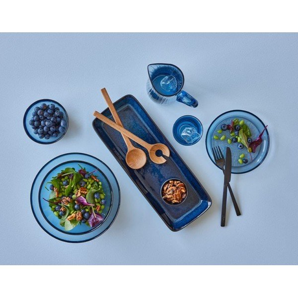 Kerámia szervírozó tálca 14x38 cm Gastro Dark Blue/Black – Bitz-image-1