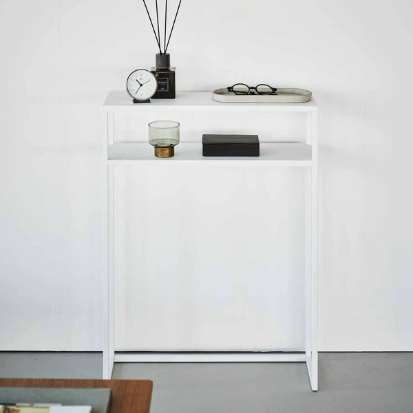 Fehér fém konzolasztal 18x60 cm Tower – YAMAZAKI-image-4