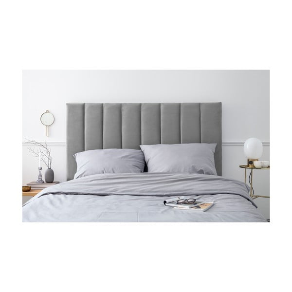 Világosszürke kárpitozott ágytámla 140x120 cm LA - Cosmopolitan Design-image-3