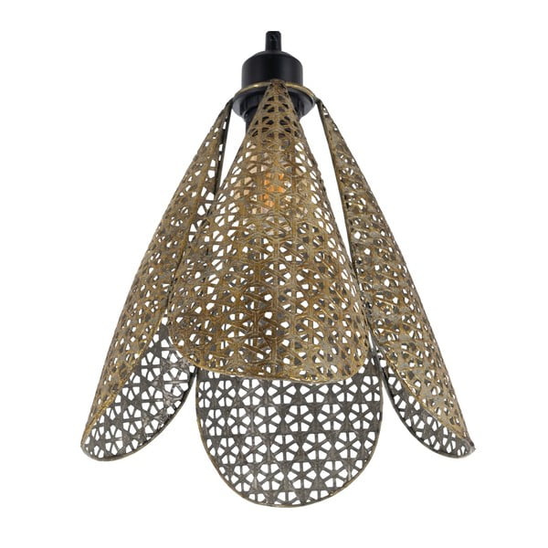 Aranyszínű függőlámpa fém búrával ø 24 cm – Ixia-image-2