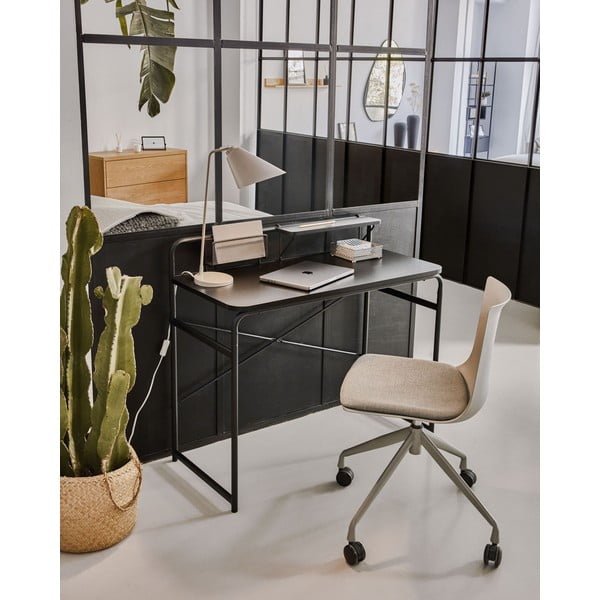 Foreman fekete íróasztal - Kave Home-image-1