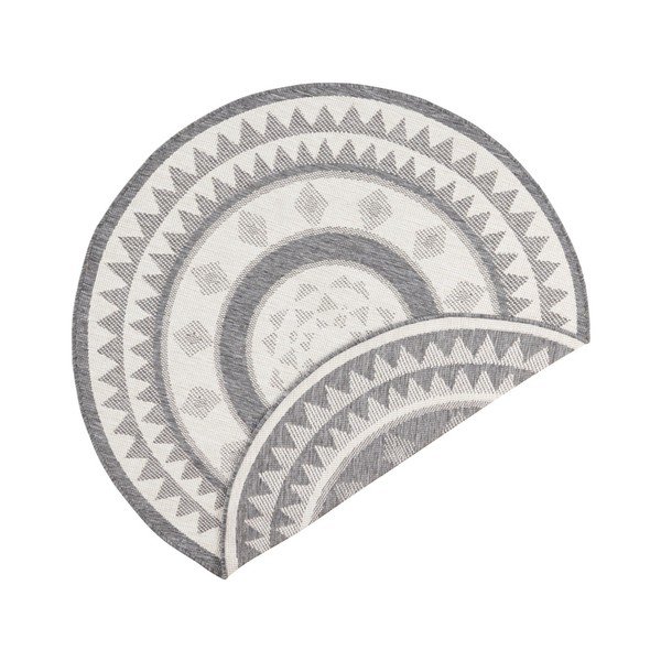 Jamaica szürke-krémszínű kültéri szőnyeg, ⌀ 140 cm - NORTHRUGS-image-4