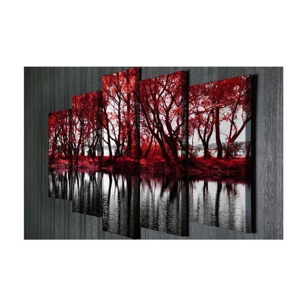 Red Leaves ötrészes vászonkép-image-2
