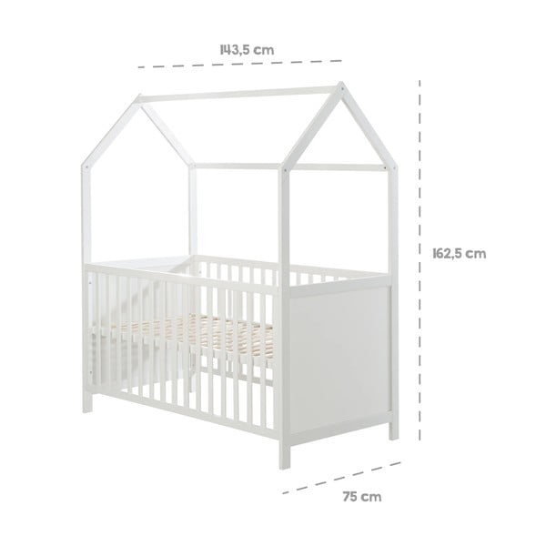 Fehér babaágy 70x140 cm – Roba-image-4