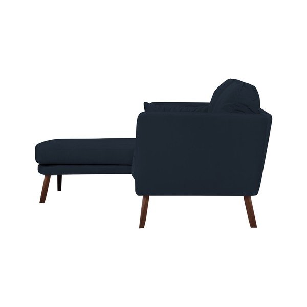 Elena sötétkék háromszemélyes kanapé, bal oldali fekvőfotellel - Mazzini Sofas-image-3