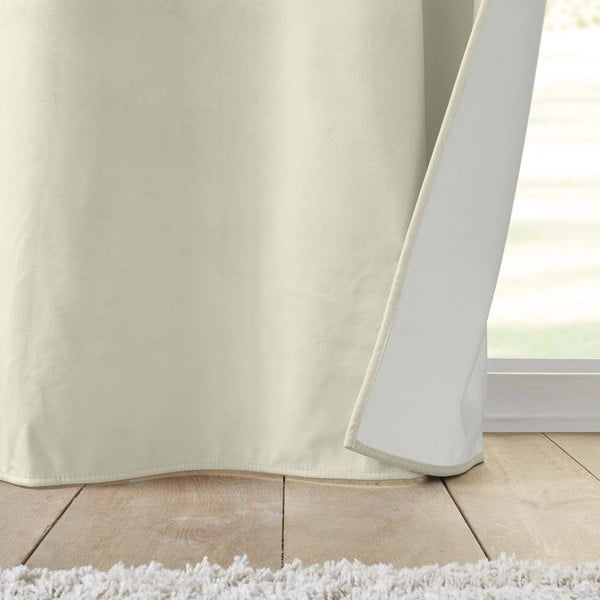 Krémszínű bársony termo függöny 140x260 cm Polarchic – douceur d'intérieur-image-4