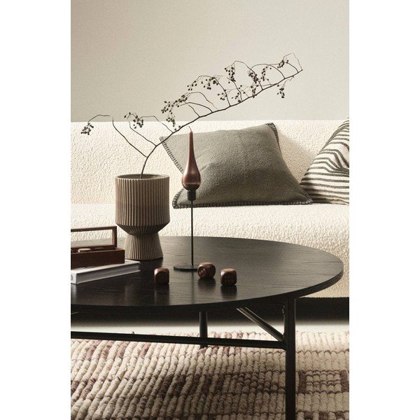 Fekete fém kerek dohányzóasztal ø 100 cm Valley – Jotex-image-1