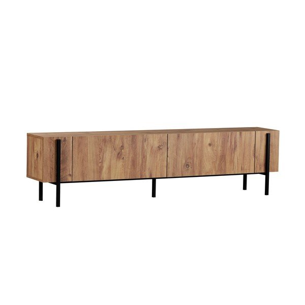 Natúr színű TV-állvány borovi fenyő dekorral 180x45x30 cm Nexus – Kalune Design