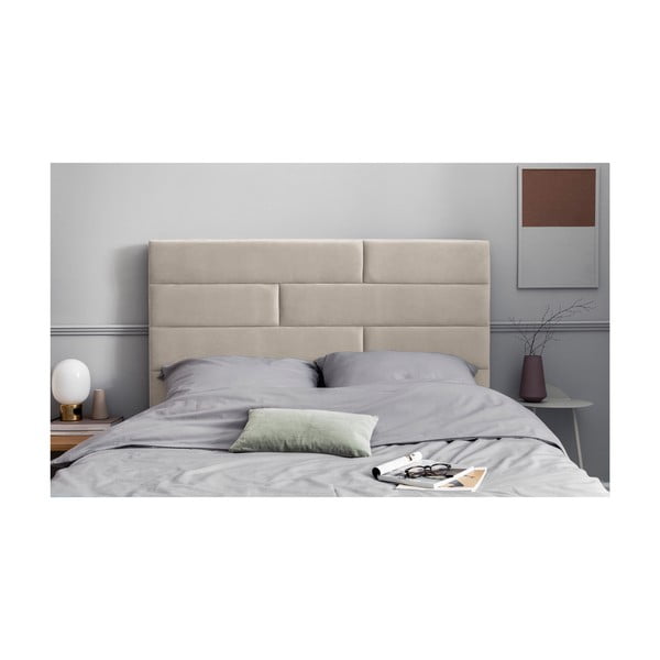 Bézs kárpitozott ágytámla 160x120 cm NY - Cosmopolitan Design-image-3