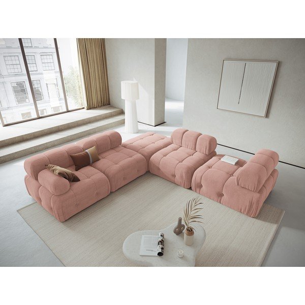 Világos rózsaszín kanapé modul Ferento – Cosmopolitan Design-image-1