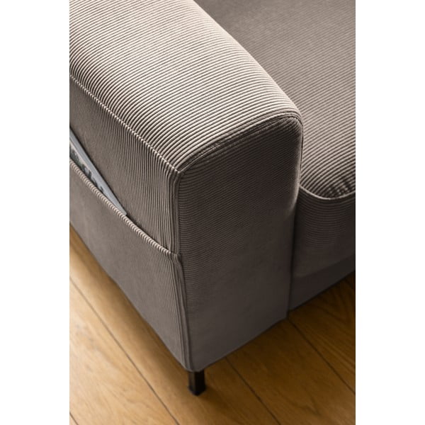 Barna kordbársony fotel Lofty Lilly – Miuform-image-4