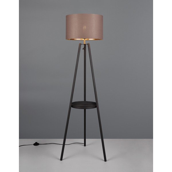 Fekete állólámpa polccal (magasság 152 cm) Colette – Reality-image-1