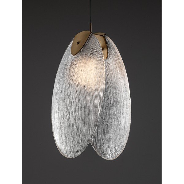 Sárgaréz színű acél LED függőlámpa üveg búrával Shelina – Nova Luce-image-1