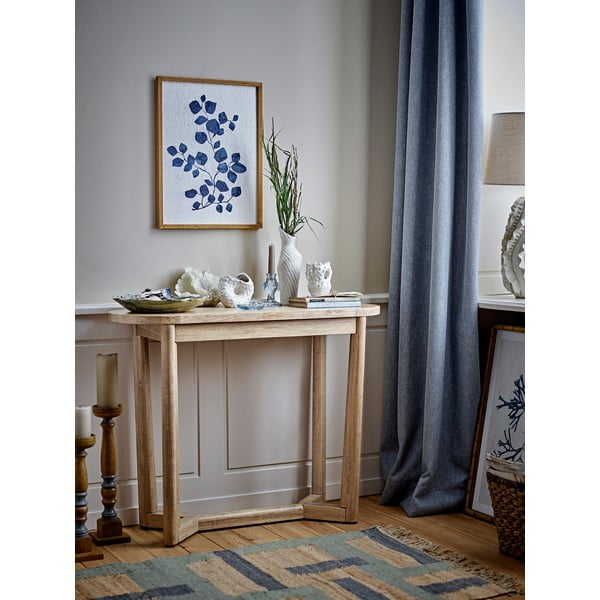 Natúr színű kaucsukfa konzolasztal 35x100 cm Serrone – Bloomingville-image-4