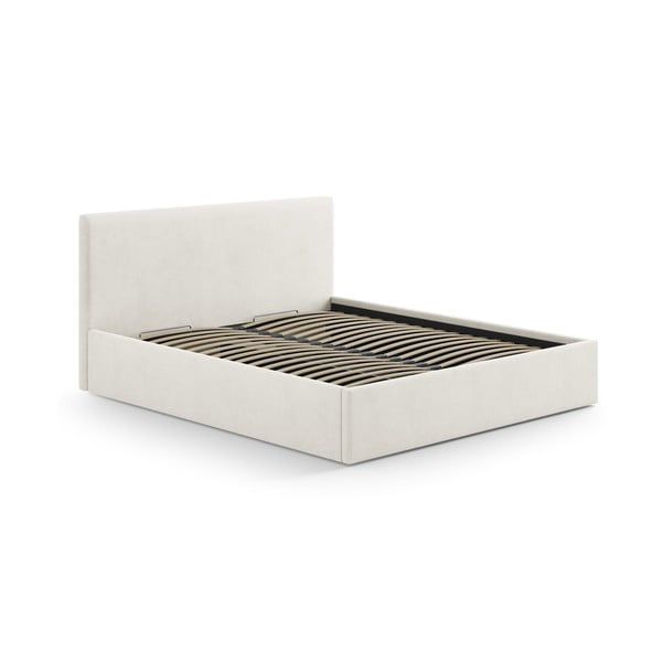 Krémszínű kárpitozott ágytámla 210,5x100 cm Remo – Micadoni -image-3