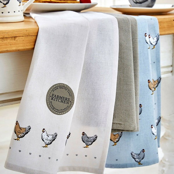 Pamut konyharuha szett 3 db-os 45x65 cm Farmers Kitchen – Cooksmart ®-image-1