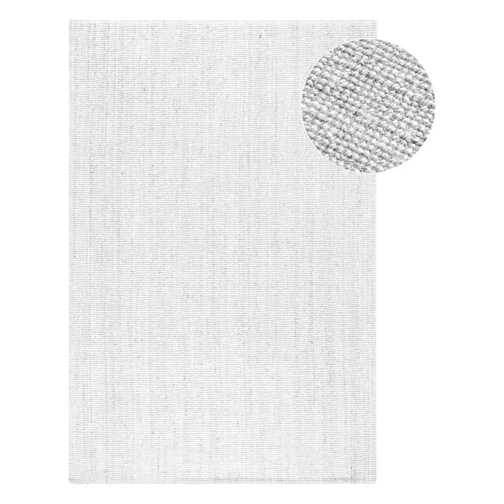 Világosszürke kétoldalas-kézi szövésű juta szőnyeg 60x90 cm Bouclé Jaipur – Hanse Home