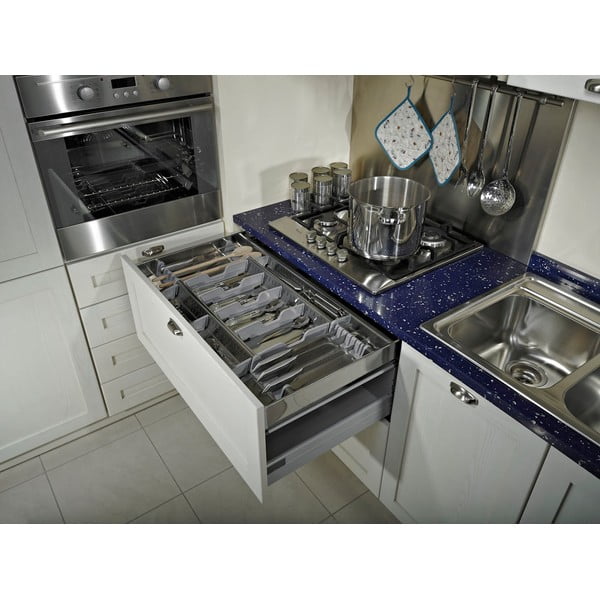 Szürke evőeszköztartó fiókba 33 x 46 cm Flexo – Elletipi-image-2