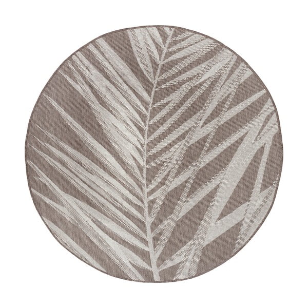 Palm barna-bézs kültéri szőnyeg, ø 160 cm - NORTHRUGS