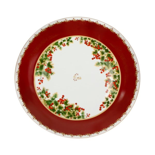 La Bacche porcelán tányér karácsonyi mintával, ⌀ 30,5 cm - Brandani