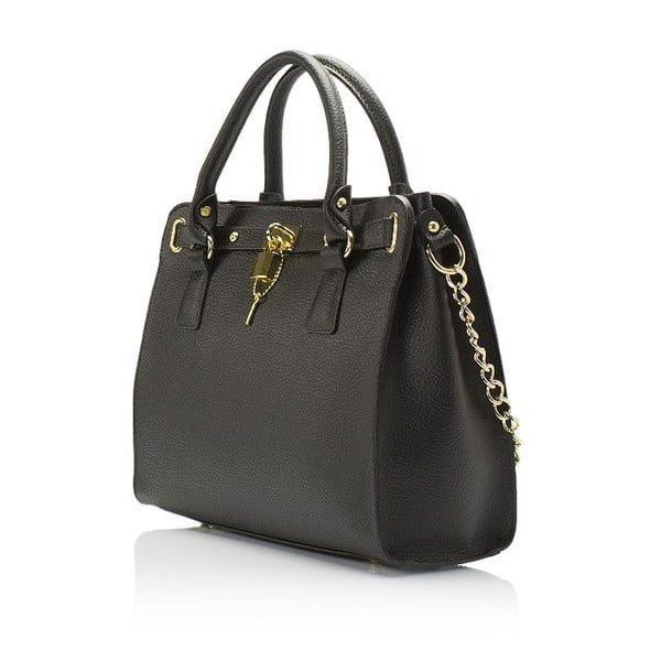 Clementine fekete bőr kézitáska - Giulia Massari-image-1