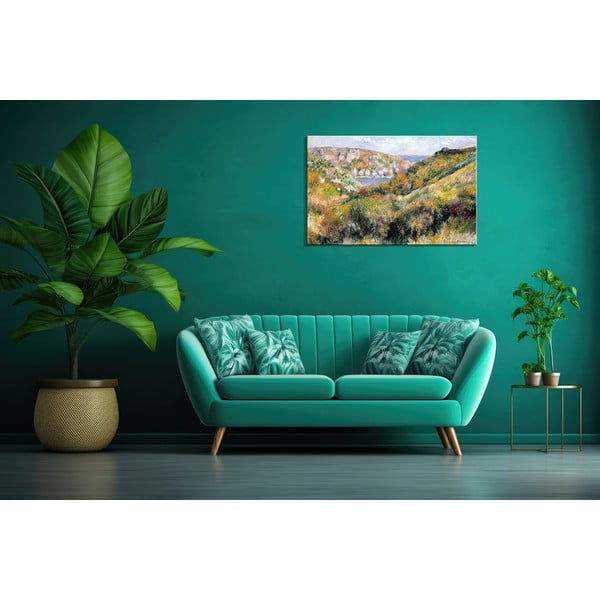 Hills around Bay of Moulin Huet, Guernsey, 60 x 40 cm - Auguste Renoir másolat-image-1