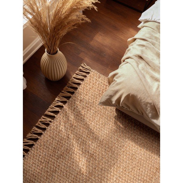 Natúr színű kétoldalas-kézi szövésű juta szőnyeg 200x300 cm Fjord – Hanse Home-image-2