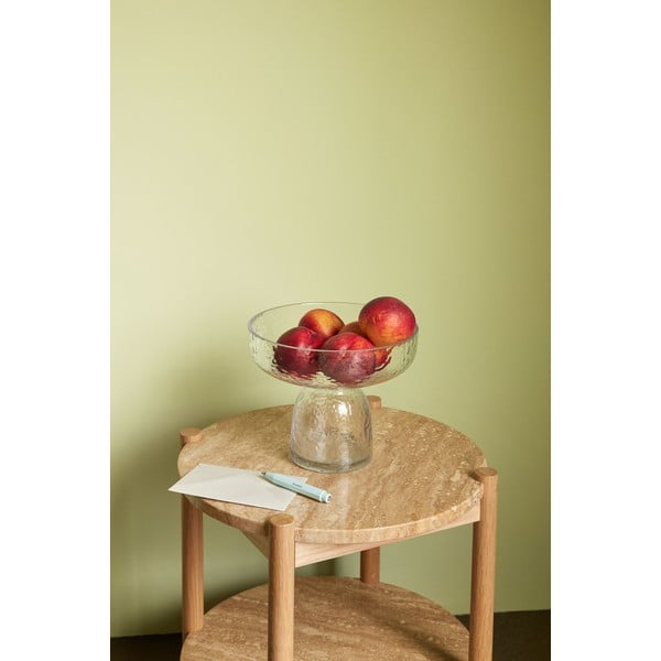 Kerek tárolóasztal kő asztallappal ø 43 cm Trava – Hübsch-image-1