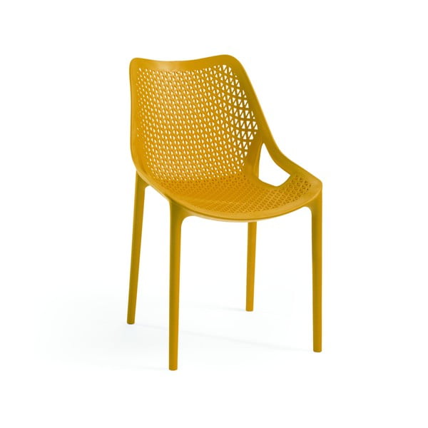 Sárga műanyag kerti szék Bilros - Rojaplast