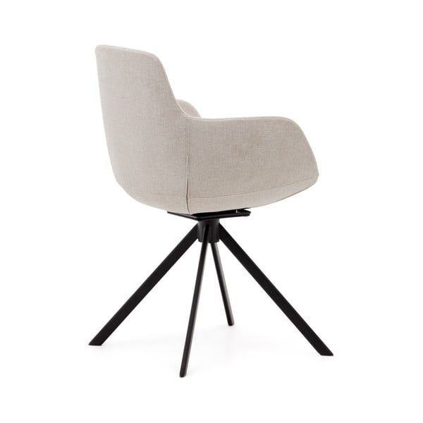 Bézs kárpitozott karfás étkezőfotel szett 2 db-os Tissiana – Kave Home-image-3