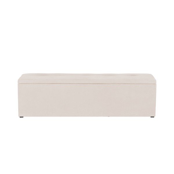 Bézs kárpitozott pad tárolóhellyel, 47 x 140 cm - Kooko Home-image-3