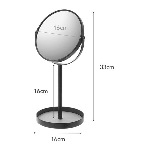 Kozmetikai nagyítós tükör (háromszoros) ø 17,5 cm Matsuyama – YAMAZAKI-image-4