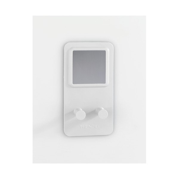 Ampio fehér szilikonos fali borotvatartó akasztóval / törölközőtartó - Wenko-image-2