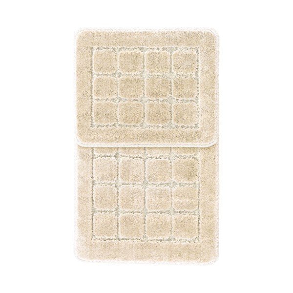 Krémszínű fürdőszobai kilépő szett 2 db-os 50x80 cm Kareli – Foutastic-image-2